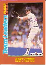 1988 Fleer Team Leaders Baseball Cards 014      Kent Hrbek